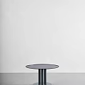 Modern Minimalist Table Chair Set With Metal Frame And Round Tabletop By NeriHu Design