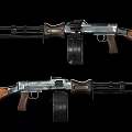 Realistic Soviet Machine Gun 3D Model 3d model