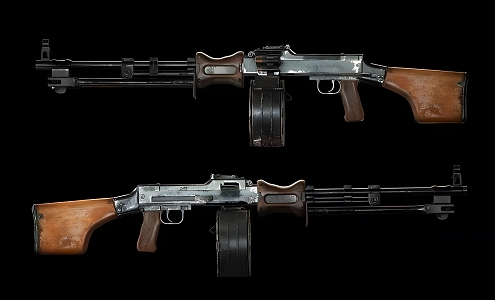 Realistic Soviet Machine Gun 3D Model 3d model