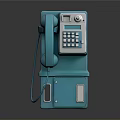 Blue Vintage Telephone With Dial Pad Handset And Retro Body Design