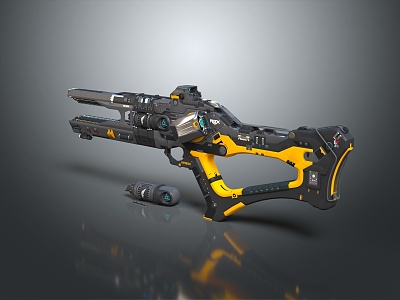 modern sci-fi rifle sci-firearms 3d model