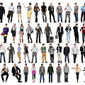 Characters Men Women Common Characters Scenes Characters 3d model