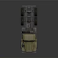 Army Green Military Truck With Six Wheels Heavy Duty Off Road Chassis