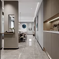 Modern Living Dining Room Design With Sofa Coffee Table TV Artwork And Floor to Ceiling Windows