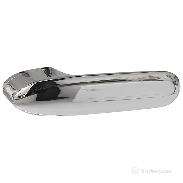 Chrome Plated Furniture Handle With Sleek Smooth Surface And Modern Design 3d model 