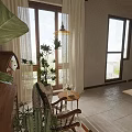 Vintage Wooden Recliner Chair Cozy Corner With Lush Green Indoor Plants And Warm Sunlight