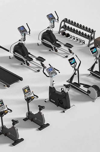 Fitness Equipment 3d model