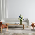 Modern sofa coffee table combination leisure table and chair combination 3d model