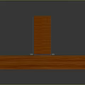 Scene Component Design With Black Metal Railing And Wooden Bench Top