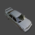 Silver Retro Modified Car With Sporty Front Design Large Alloy Wheels And Classic Sedan Style