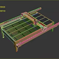 Industrial Conveyor Equipment Featuring Metal Frame Grid Platform And Support Legs
