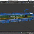 Indian Railways Train 31393 With Green And Yellow Stripes Design