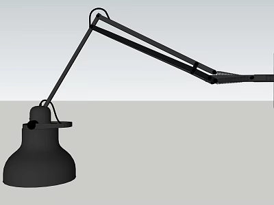 Black Wall Mounted Lamp With Adjustable Arm And Round Shade Design 3d model
