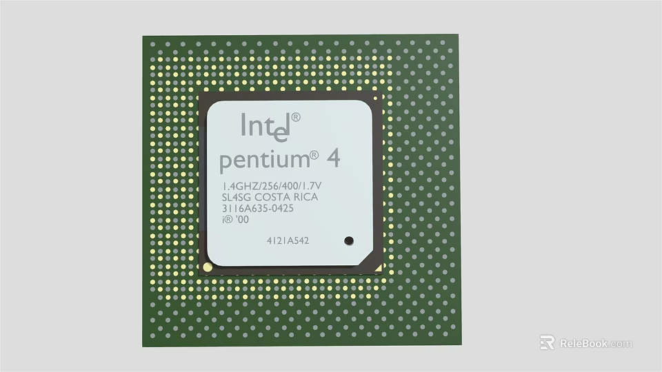 Intel Pentium 4 Processor High Performance Microchip for Industrial Equipment Applications 3d model 