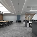 Modern Elevator Hallway With Spacious Bright Interior Polished Floor Glass Doors And Company Logo