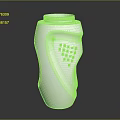 Silver Household Bottle With Curved Body Small Holes And Threaded Cap Design