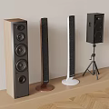 Modern Audio Vertical Audio Speaker Subwoofer 3d model