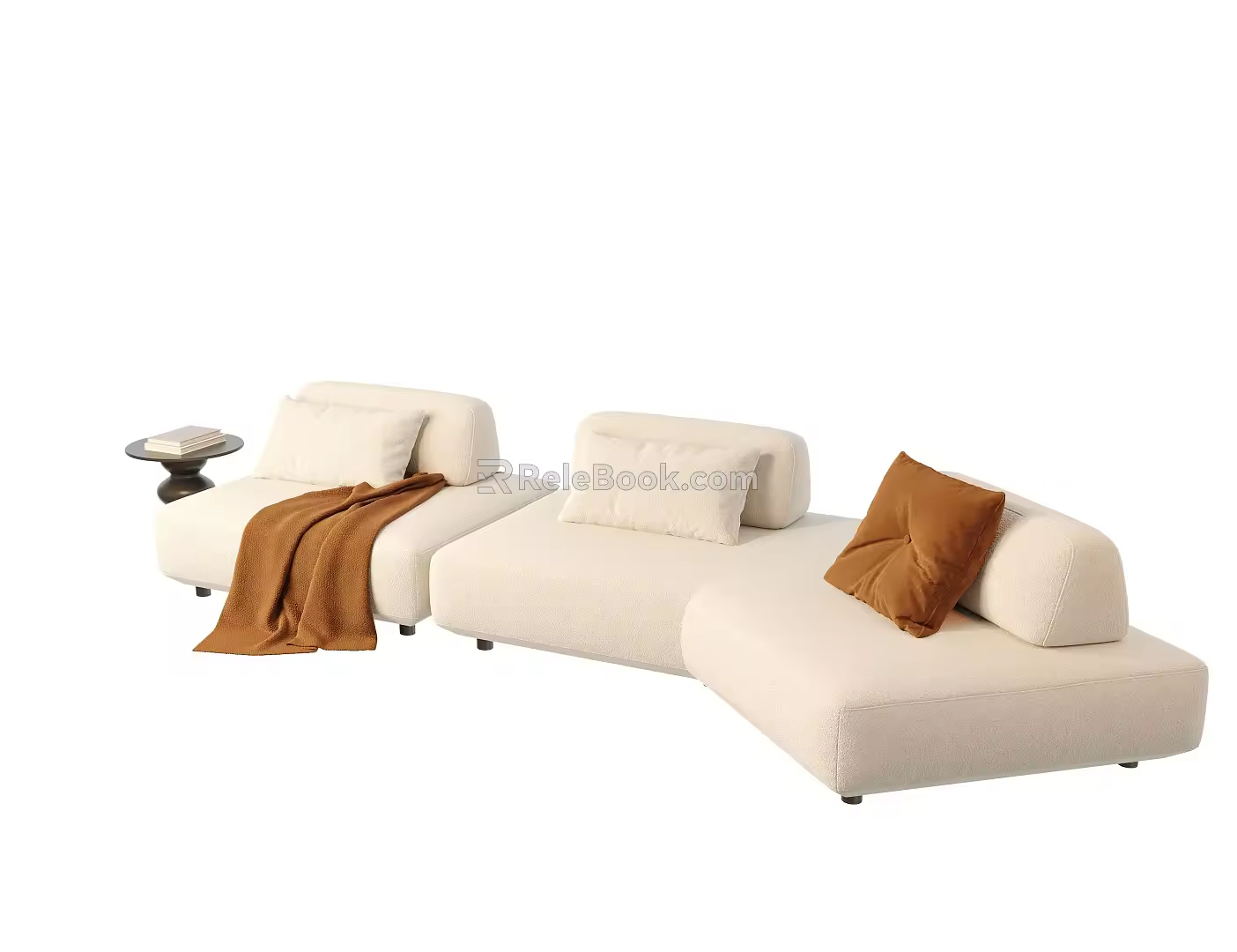 Modern Cream Style Sofa Living Room Sofa Multi-Person Sofa Three-Person Sofa in-line Sofa 3d model