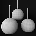 Modern Stylish Hanging Chandeliers With Transparent Glass Balls And Gold Honeycomb Metal Mesh