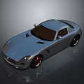 Silver Sports Car With Sleek Aerodynamic Design Red Wheels And Black Roof