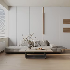 Modern three-seat sofa 3d model