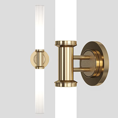 Modern Brass Wall Lamp With Elegant Metal Design And Wall Mounted Structure 3d model