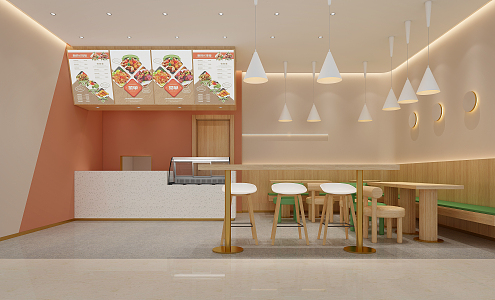 Modern Milk Tea Shop 3d model