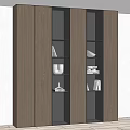 Modern Wooden Bookshelf With Sleek Design Built-in Lighting And Shelves With Books Decorative Bowl