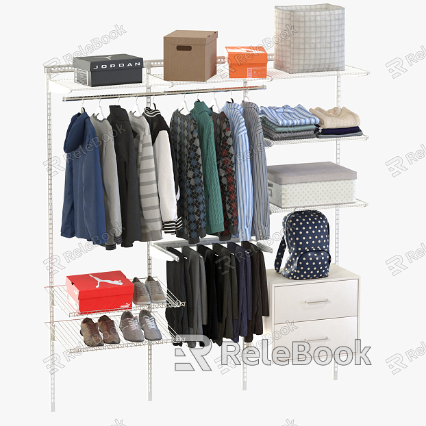 Modern Hanger Shelf Coat Rack model