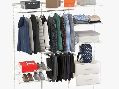 Modern Hanger Shelf Coat Rack model