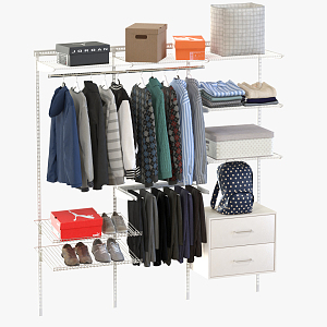 Modern Hanger Shelf Coat Rack 3d model