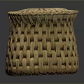 Handcrafted Woven Stool With Rounded Top Natural Fiber And Rustic Design