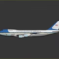 Boeing United States of America Airplane with White Blue Livery Four Engines Model