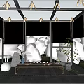 Villa Balcony Glass Roof Design With Natural Landscape Green Plants And Outdoor Furniture