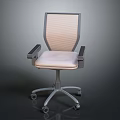 Modern Office Chair With Mesh Back Padded Seat Armrests And Swivel Base With Wheels