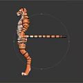 Tiger Human Hybrid Character 3D Model With Striped Fur And Muscular Body