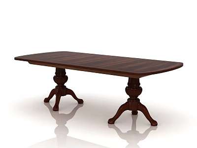 American dining table European dining table 3d model American dining table European dining table 3d model