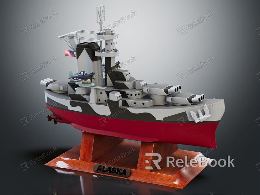 Modern Warship Battleship Naval Warship model