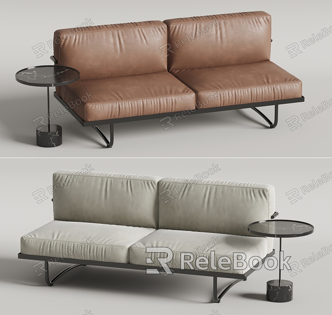 Asiades Double Sofa Casual Sofa Leather Sofa Sofa Side model