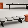 Modern Sofa Stool Low Stool Bench 3d model