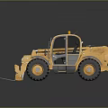 Yellow Telehandler Extendable Boom Forklift With Large Tires Operator Cabin Heavy Duty Construction Equipment