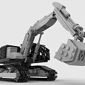 Building Blocks Construction Excavator Toy With Crawler Tracks Mechanical Arm And Shovel Bucket