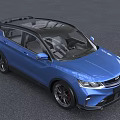 Blue Modern SUV With Sporty Exterior LED Headlights And Alloy Wheels