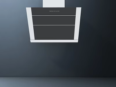 Franke Kitchen Range Hood With White Frame And Black Panel Design 3d model