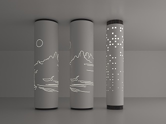 Modern pillar decoration column 3d model