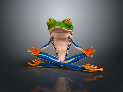 Frog Poison Frog Game Frog Reptile Cold Blooded Animal Reptile 3d model