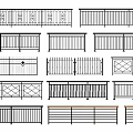 Various Fence Designs With Ornate Patterns Vertical Bars And Geometric Grilles