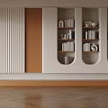 Modern Minimalist Built In Bookshelf With Warm Natural Wood Accents And Elegant Book Decor Displays