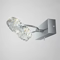 Modern Sparkling Crystal Wall Sconce With Decorative Chrome Metal Design for Home Interior Lighting
