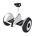 White Segway Play Equipment With Two Large Wheels Pedal Platform And Black Handlebar For Fun